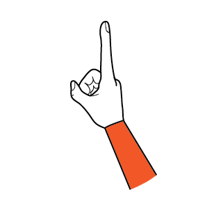 illustration handform för pekfinger