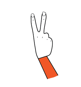 illustration handform för v-hand